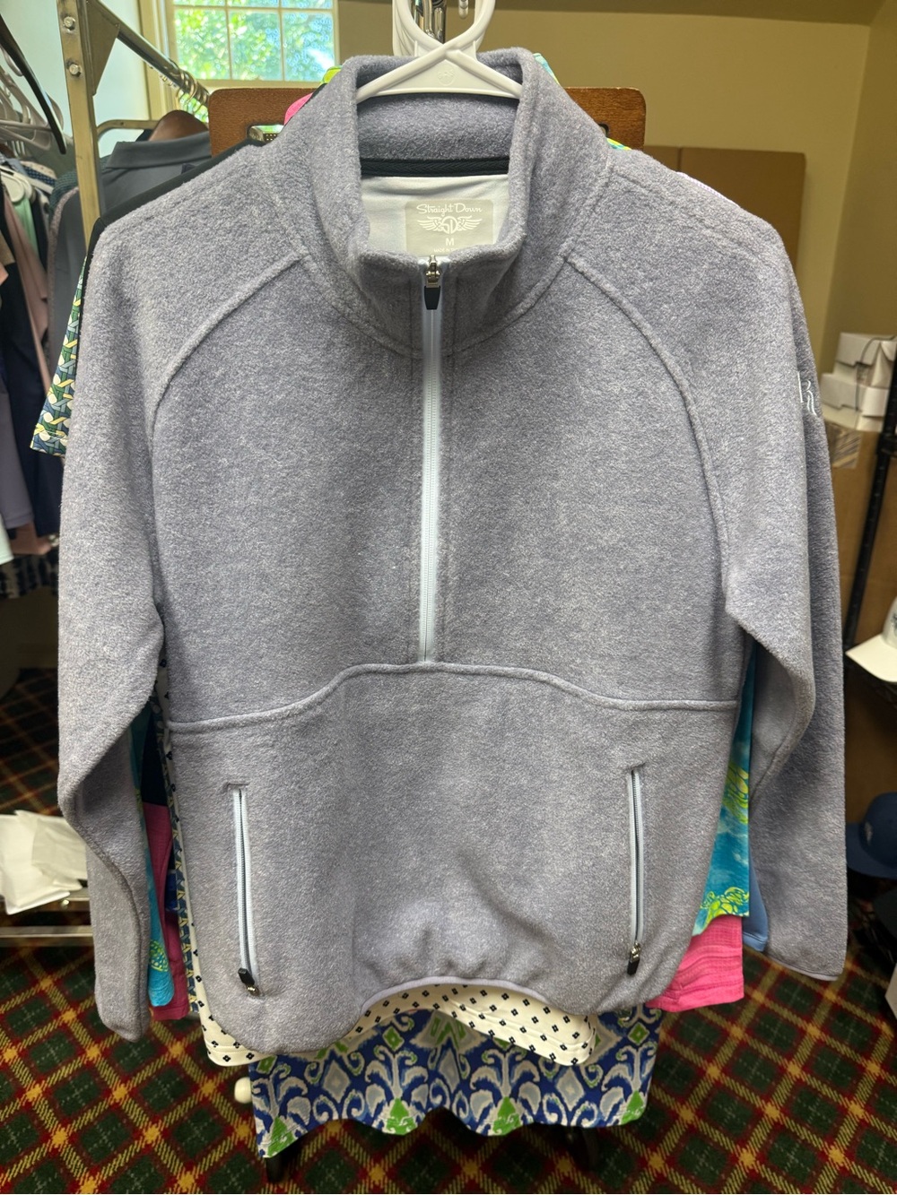 Women's Heather Lavender Half-Zip Pullover Hoodie